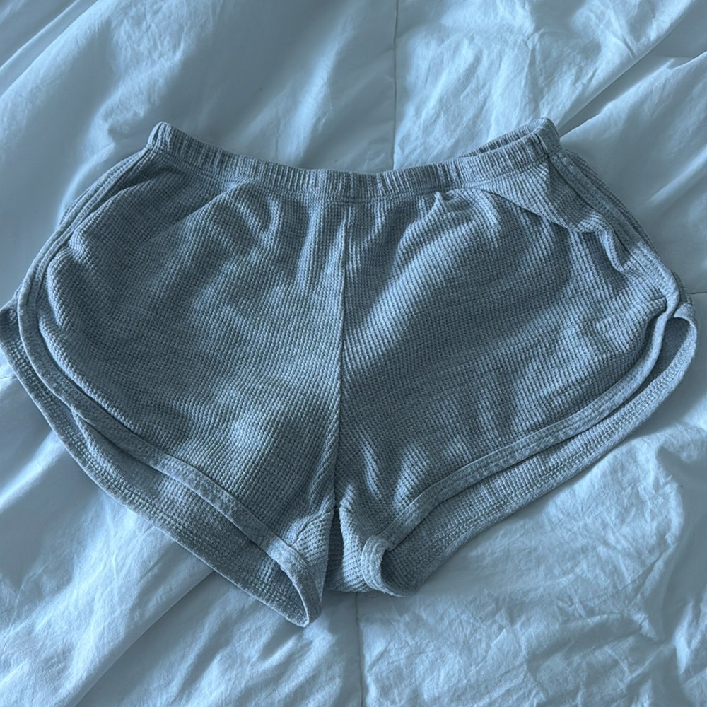 Grey pajama shorts